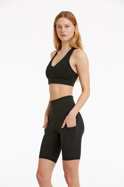 BIRDIEFLEX - OH SO SUMMER CARGO BIKER SHORTS SİYAH CEPLİ BİSİKLETÇİ ŞORTU