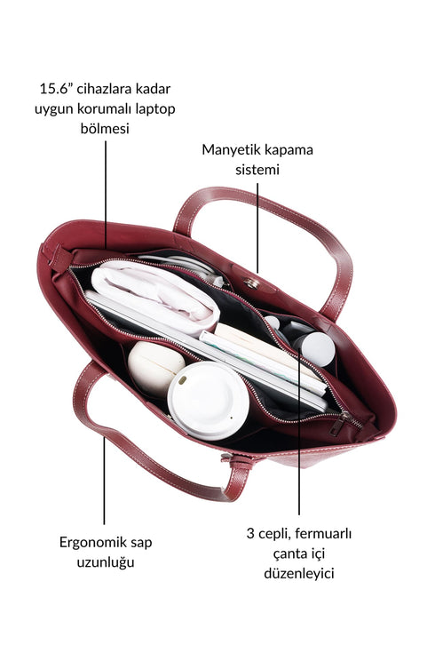 BIRDIEBAG BORDO TOTE BAG - Çantalar - Birdiejay