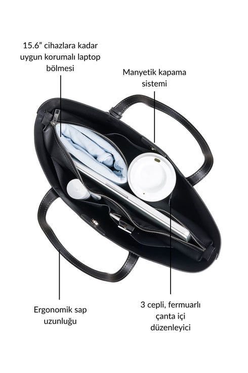 BIRDIEBAG SİYAH TOTE BAG - Çantalar - Birdiejay