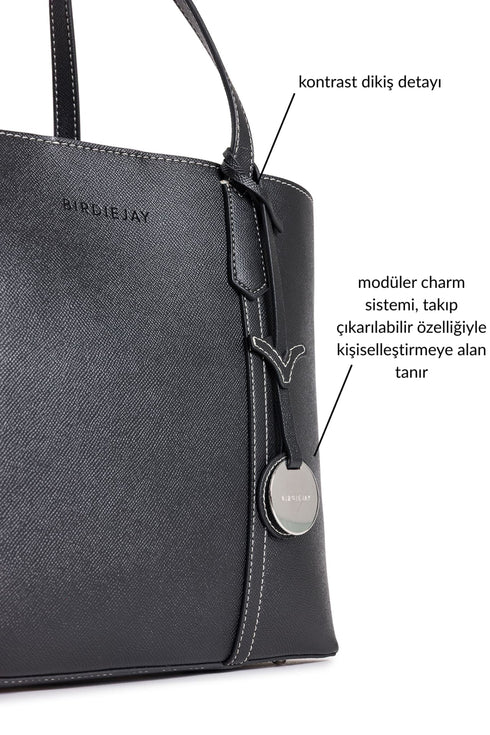BIRDIEBAG SİYAH TOTE BAG - Çantalar - Birdiejay