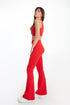 BIRDIESCULPT - YOGA PANTS FOR LIFE KIRMIZI İSPANYOL PAÇA YOGA VE SPOR TAYTI - Spor ve Yoga Pantolonları - BIRDIEJAY