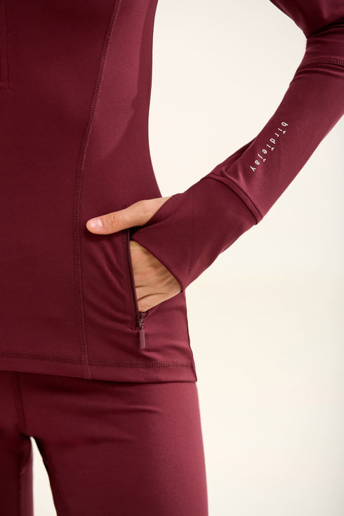 BIRDIESMOOTH - STATEMENT HALF ZIP BORDO YARIM FERMUARLI ÜST