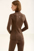 BIRDIESMOOTH - STATEMENT HALF ZIP KAHVERENGİ YARIM FERMUARLI ÜST