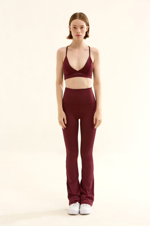 TRIANGLE BRA BORDO SPORCU VE YOGA SÜTYENİ