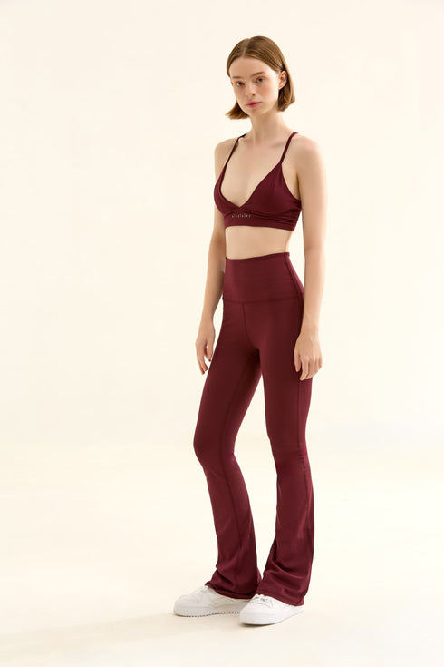 TRIANGLE BRA BORDO SPORCU VE YOGA SÜTYENİ