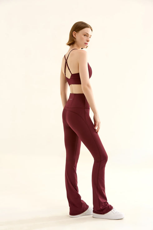 TRIANGLE BRA BORDO SPORCU VE YOGA SÜTYENİ