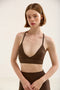 TRIANGLE BRA KAHVERENGİ SPORCU VE YOGA SÜTYENİ
