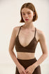 TRIANGLE BRA KAHVERENGİ SPORCU VE YOGA SÜTYENİ