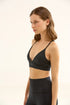 TRIANGLE BRA SİYAH SPORCU VE YOGA SÜTYENİ