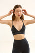 TRIANGLE BRA SİYAH SPORCU VE YOGA SÜTYENİ