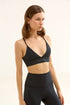 TRIANGLE BRA SİYAH SPORCU VE YOGA SÜTYENİ
