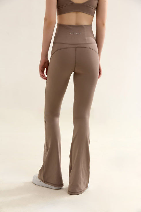 BIRDIESMOOTH - YOGA PANTS FOR LIFE KUM RENGİ İSPANYOL PAÇA YOGA VE SPOR TAYTI