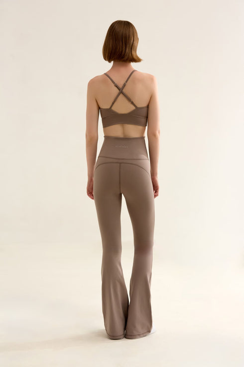 BIRDIESMOOTH - YOGA PANTS FOR LIFE KUM RENGİ İSPANYOL PAÇA YOGA VE SPOR TAYTI