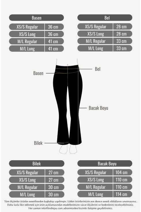BIRDIESMOOTH - YOGA PANTS FOR LIFE KUM RENGİ İSPANYOL PAÇA YOGA VE SPOR TAYTI