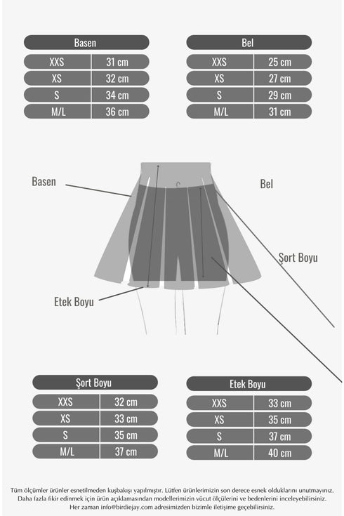 GAME SET MATCH PİLELİ TENİS ETEĞİ BEBEK MAVİSİ - Tenis Etekleri - BIRDIEJAY