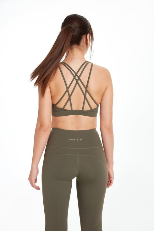 INTERTWINE BRA HAKİ SPORCU VE YOGA SÜTYENİ - Spor ve Yoga