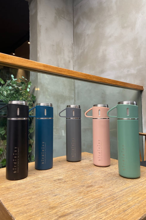 MILDRA THERMOS SİYAH ÇELİK BARDAKLI TERMOS - Termoslar - BIRDIEJAY