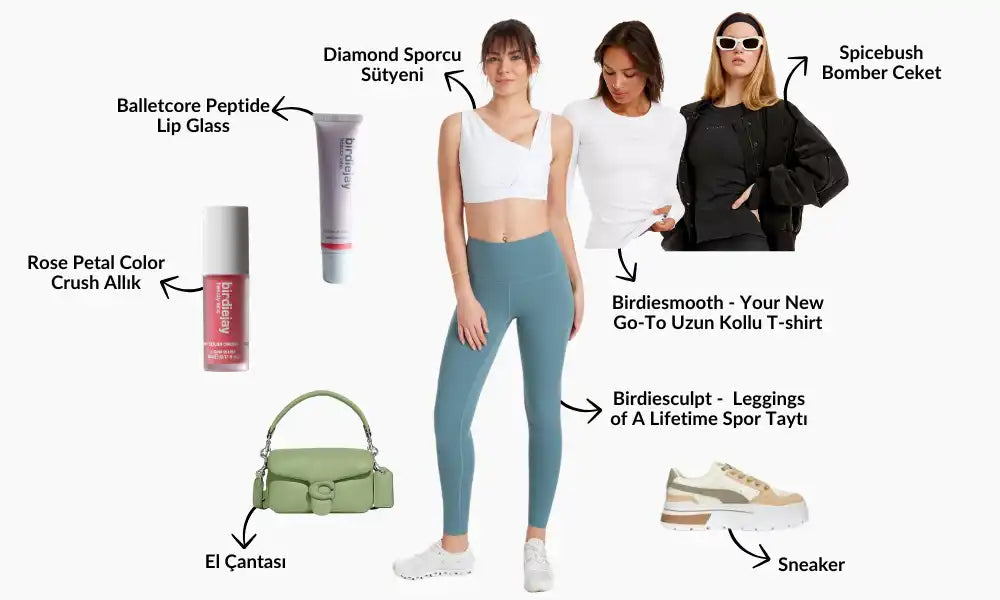 Moda ve güzellik ürünü kolajı.