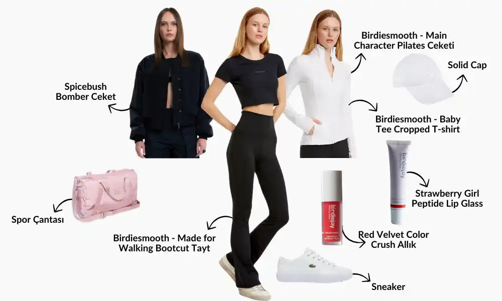 Moda ve güzellik ürünü kolajı.