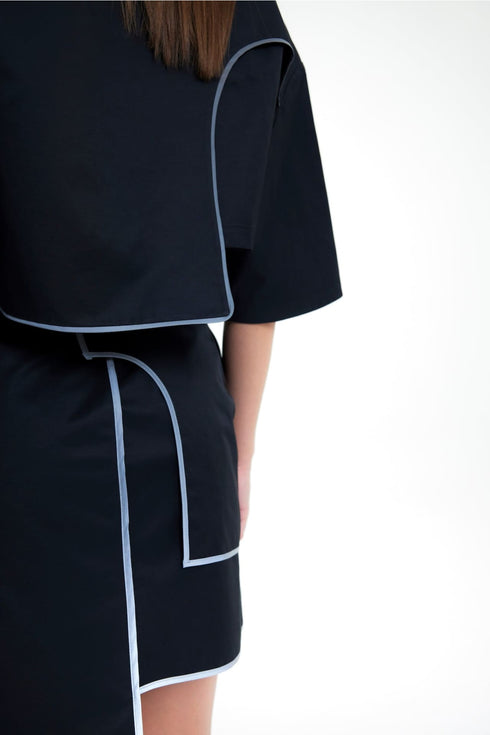 MORPHO MENELAUSS REFLEKTIF DETAYLI CROP CEKET - SİYAH - Ceketler - BIRDIEJAY