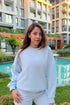 OVER THE CLOUDS AÇIK MAVİ OVERSIZE SWEATSHIRT - Sweatshirtler - BIRDIEJAY