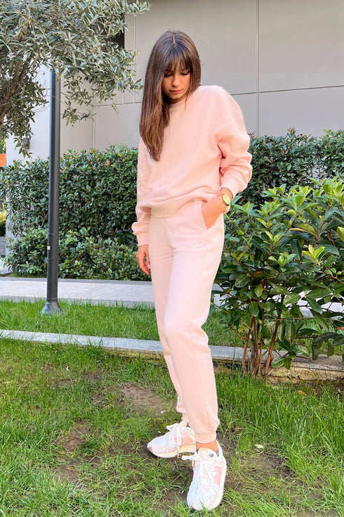 OVER THE CLOUDS PEMBE JOGGER SWEATPANT - Sweatpantler BIRDIEJAY