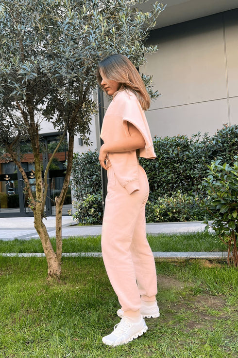 OVER THE CLOUDS PEMBE OVERSIZE SWEATSHIRT - Sweatshirtler - BIRDIEJAY