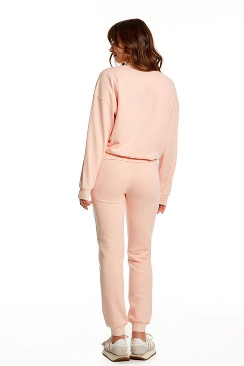 OVER THE CLOUDS PEMBE OVERSIZE SWEATSHIRT - Sweatshirtler - BIRDIEJAY