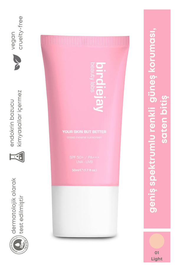 YOUR SKIN BUT BETTER RENKLİ MİNERAL GÜNEŞ KREMİ - LIGHT - Güneş Kremi - BIRDIEJAY BEAUTY LABS