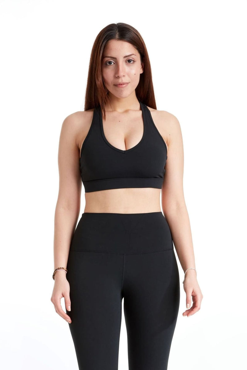 ELEVATE BRA MAT SİYAH SPORCU VE YOGA SÜTYENİ - Birdiejay